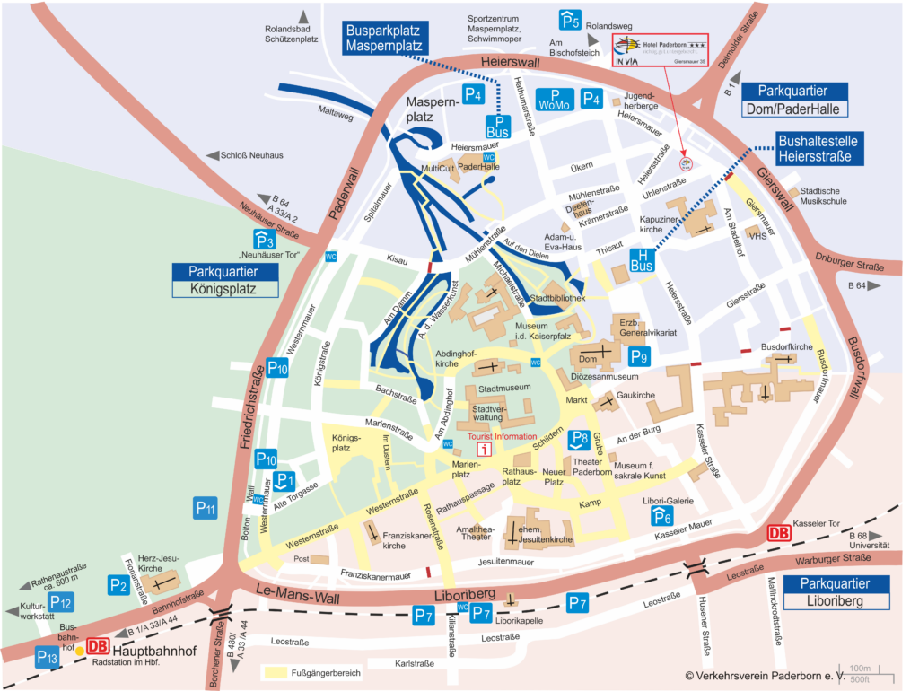 Stadtplan-IN-VIA-Paderborn-Hotel